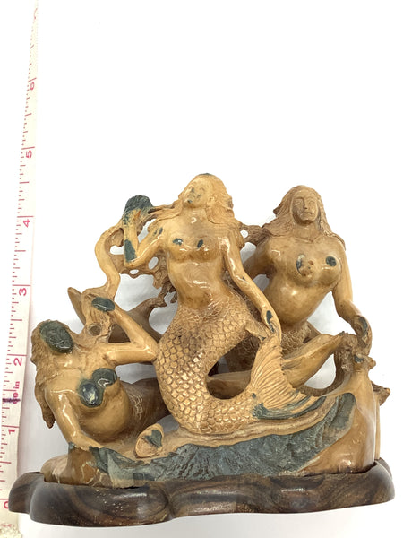 Ancient Mammoth Ivory Carved Mermaids