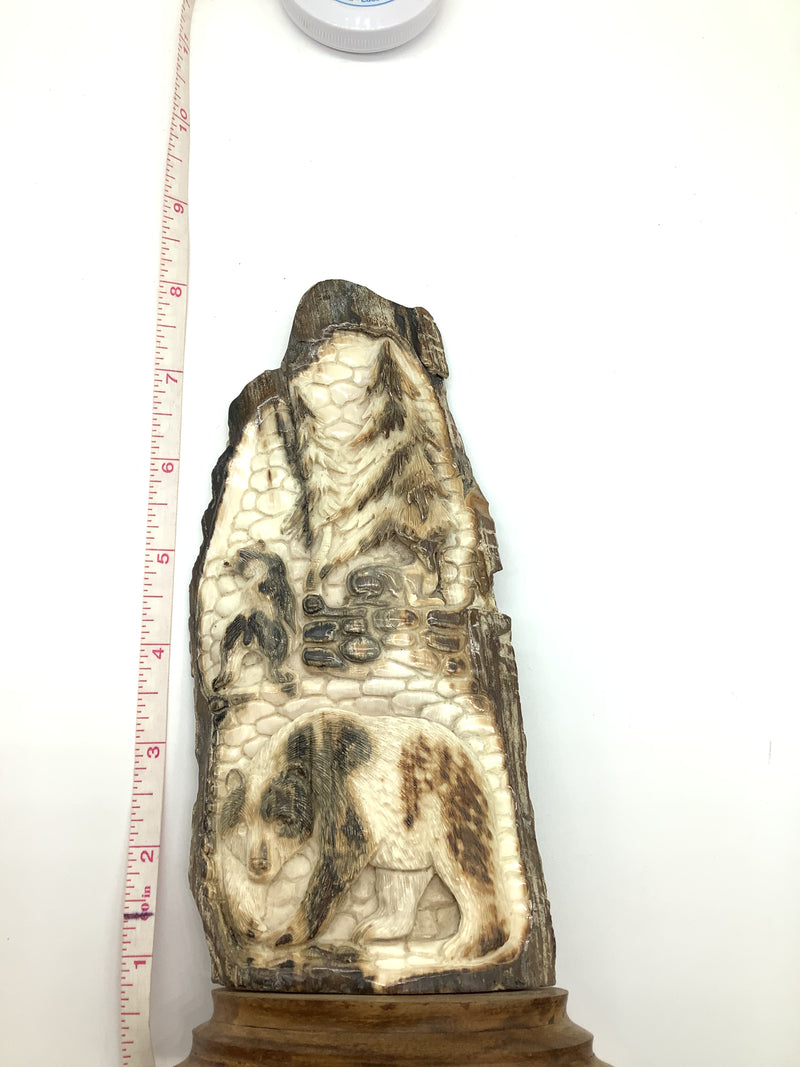 Relief Carved Mastodon Ivory