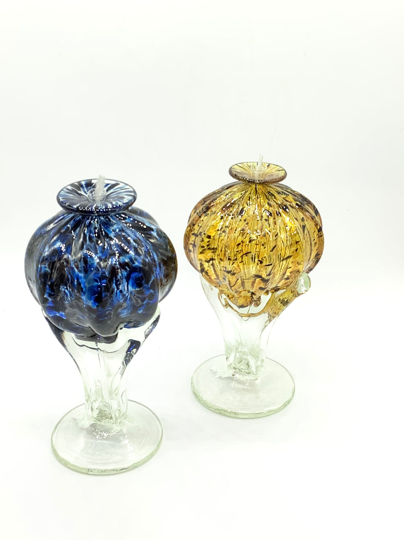 Blown Glass Oil Lamp