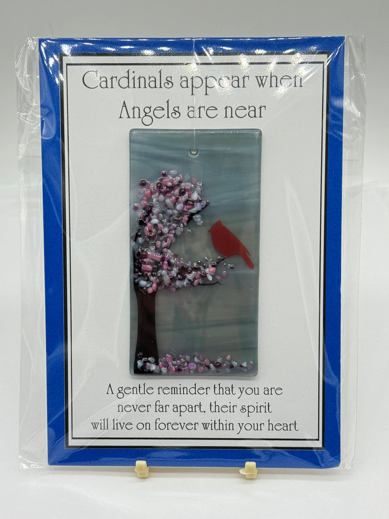 Cardinal Sun Catcher Greeting Card