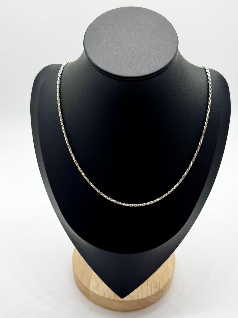 Sterling Silver Adj. Rope Chain
