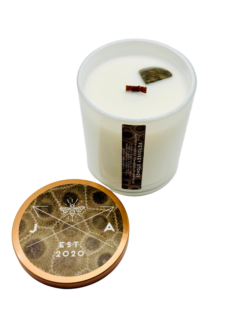 Petoskey Stone Candle