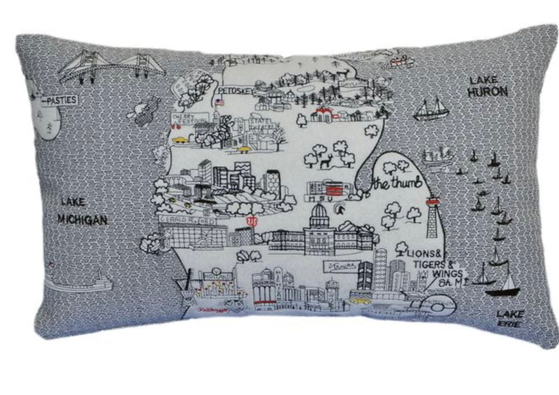 Michigan Lower Peninsula Pillow