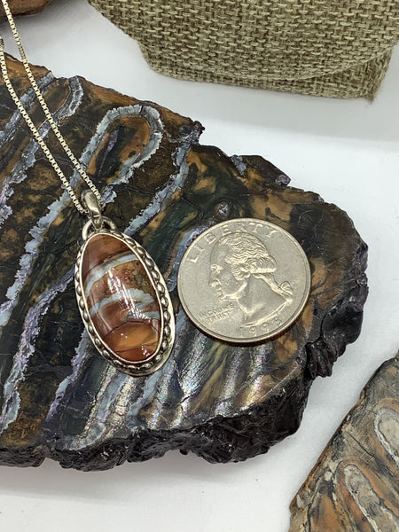 Mammoth Tooth Pendant, Sterling Silver