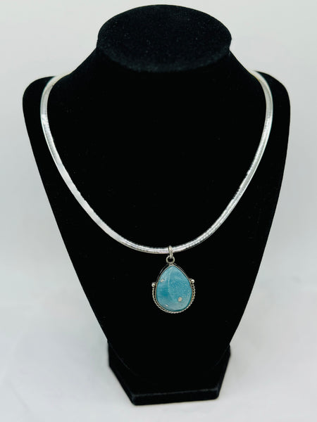 Handcrafted Leland Blue pendant