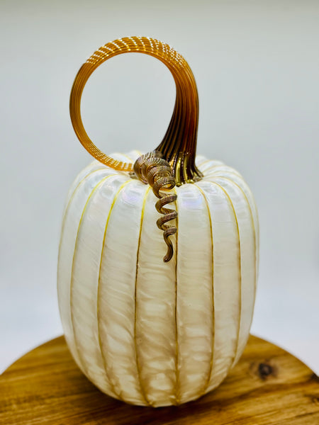 Large Blown Glass Pumpkin