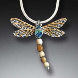 Fossilized Ivory: Dragonfly Pendant