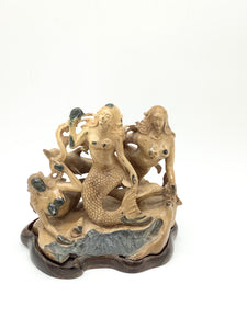 Ancient Mammoth Ivory Carved Mermaids