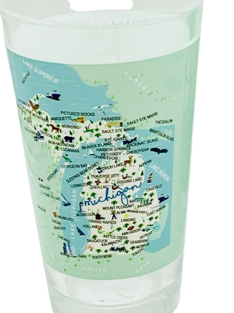 Michigan Compass Rose Pint Glass