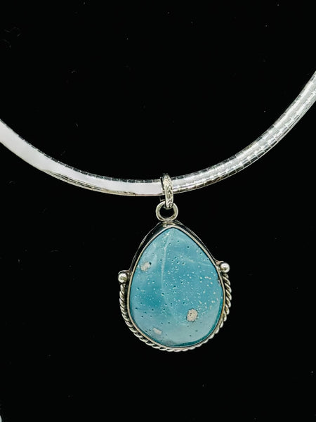 Handcrafted Leland Blue pendant