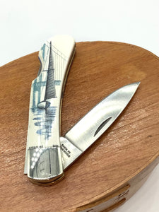 Scrimshaw Lock Back Pocket knife