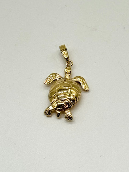 Gold Charm: Turtle (Moveable)