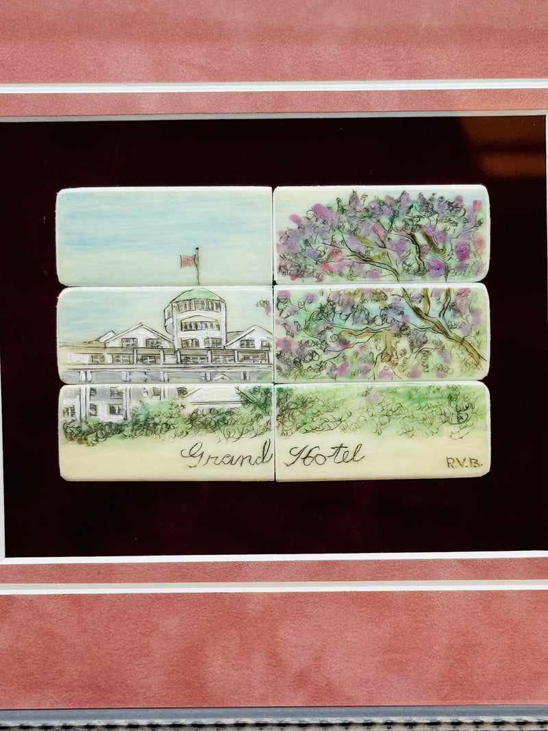 Grand Hotel Repurposed Piano Key Art