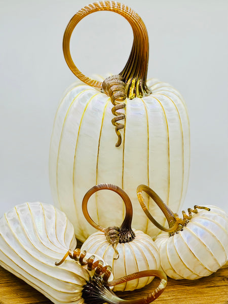 Large Blown Glass Pumpkin