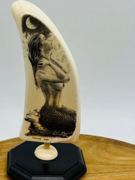 Scrimshaw Mermaid