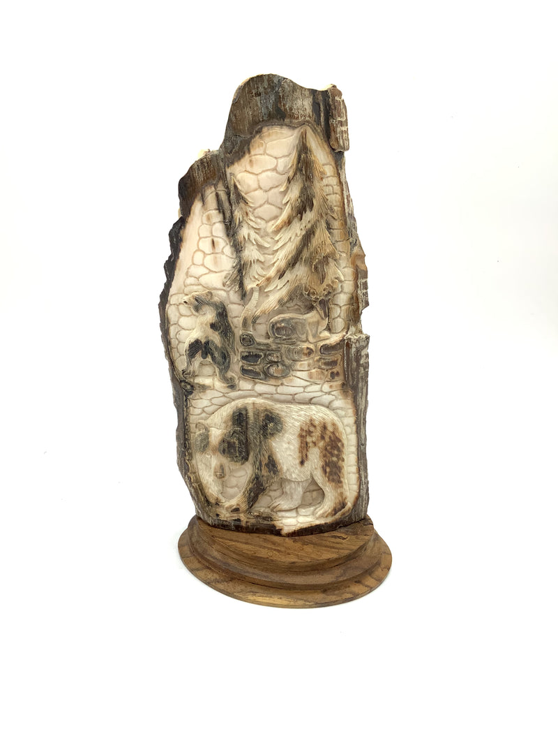 Relief Carved Mastodon Ivory