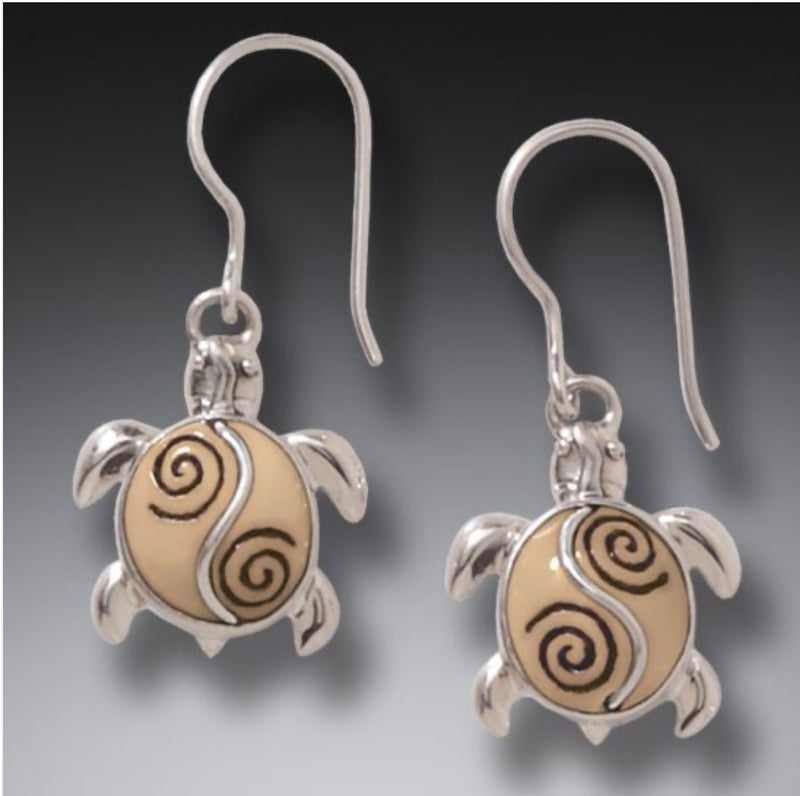 Fossilized Mammoth Turtle earrings