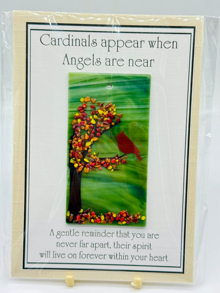 Cardinal Sun Catcher Greeting Card