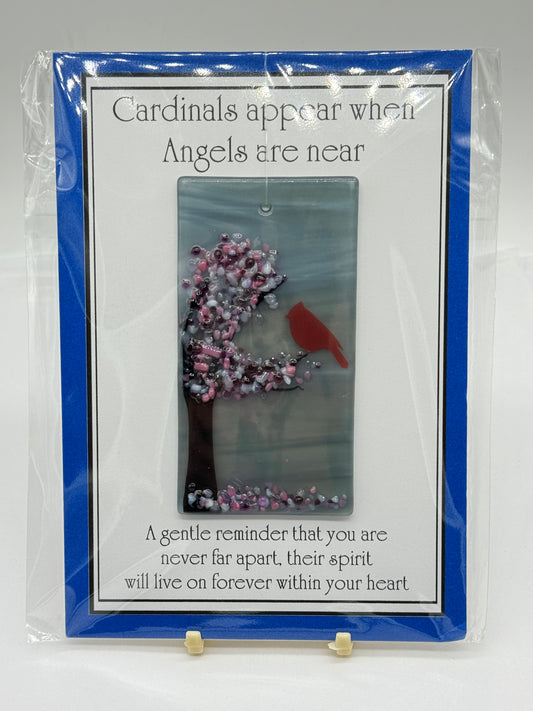 Cardinal Sun Catcher Greeting Card