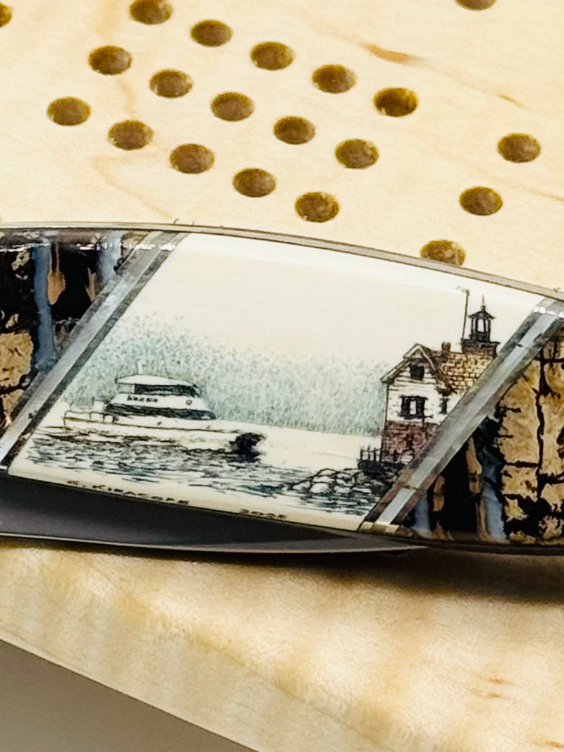 Mammoth Tooth/Tusk Scrimshaw Kershaw Leek