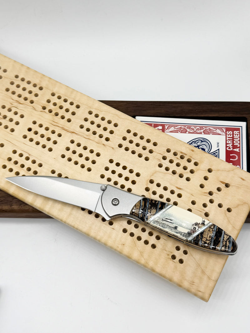 Mammoth Tooth/Tusk Scrimshaw Kershaw Leek