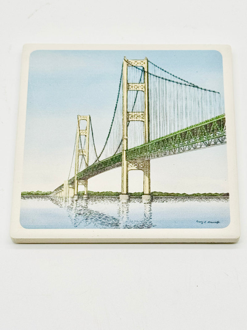 Mackinac Bridge Stone Coaster