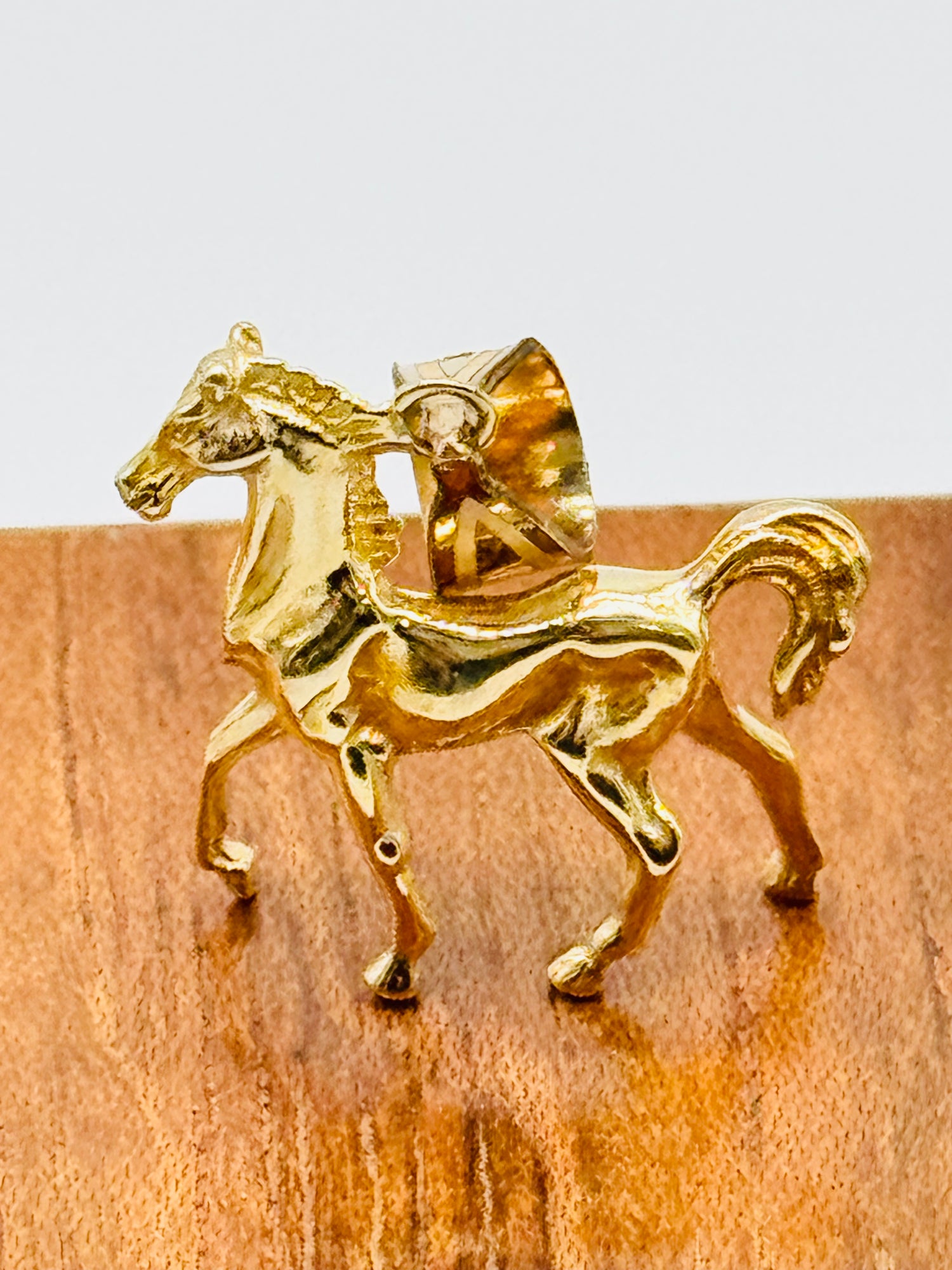 14k Gold 3-D Horse Charm