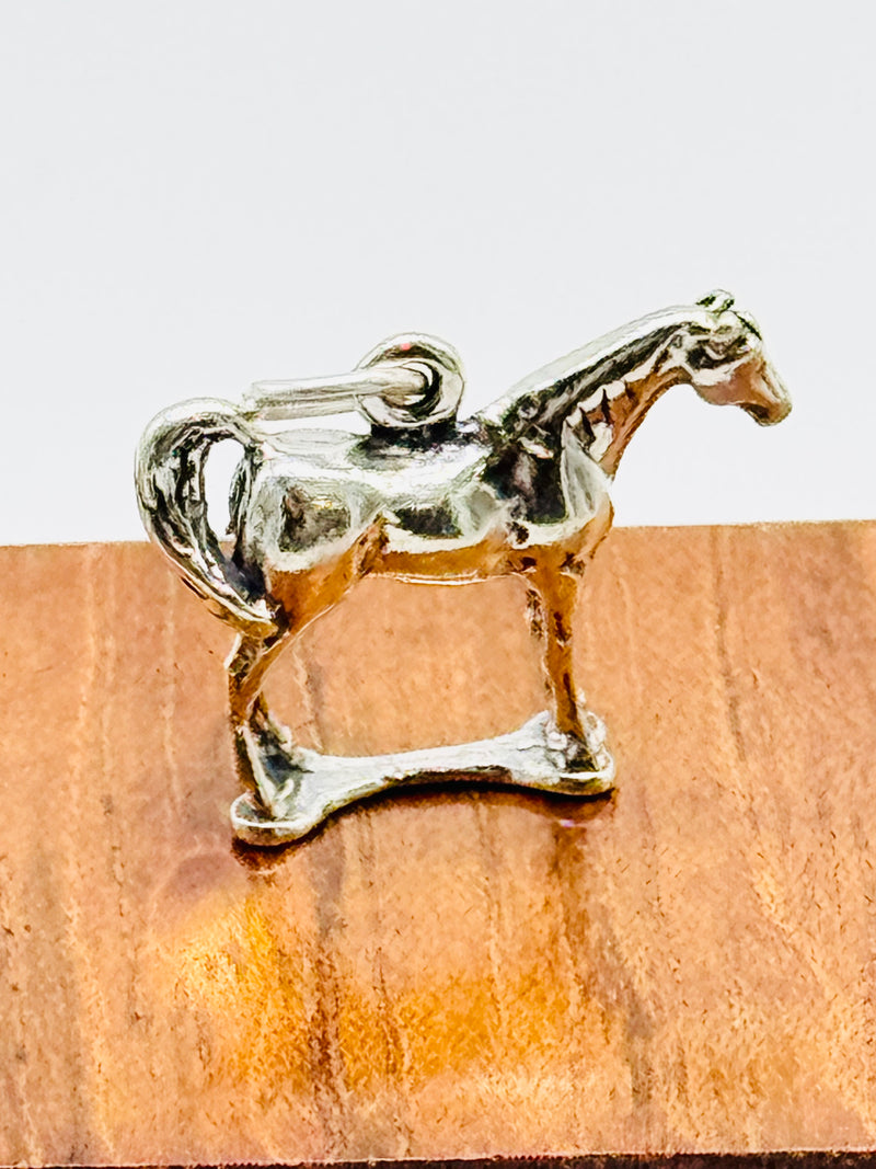 Sterling Silver 3D Standing Horse Charm