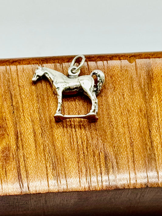 Sterling Silver 3D Standing Horse Charm