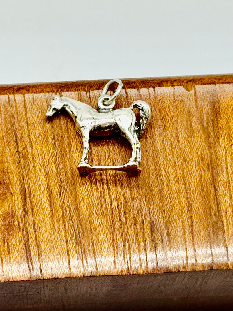 Sterling Silver 3D Standing Horse Charm