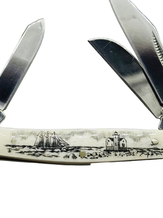 Limited Edition Round Is. Lighthouse Pen Knife