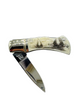Small Bone Scrimshaw Lock Back Pocket knife