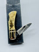 Small Bone Scrimshaw Lock Back Pocket knife