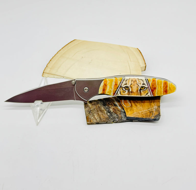 Scrimshaw Mammoth Tooth/Tusk Kershaw Leek