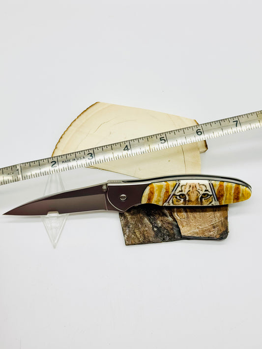 Scrimshaw Mammoth Tooth/Tusk Kershaw Leek