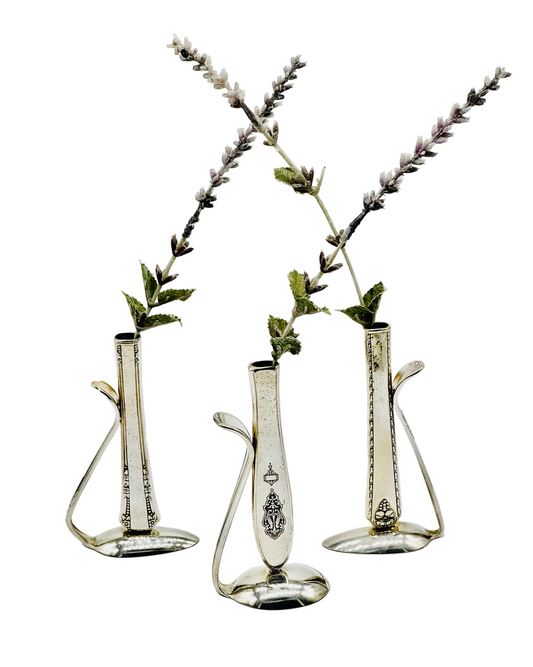 Repurposed Knife & Spoon Bud Vase