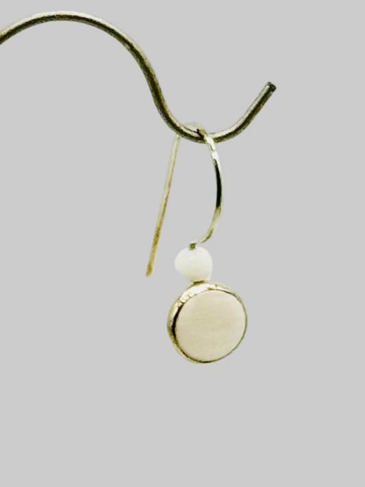 Sterling Silver Mammoth Ivory Earrings