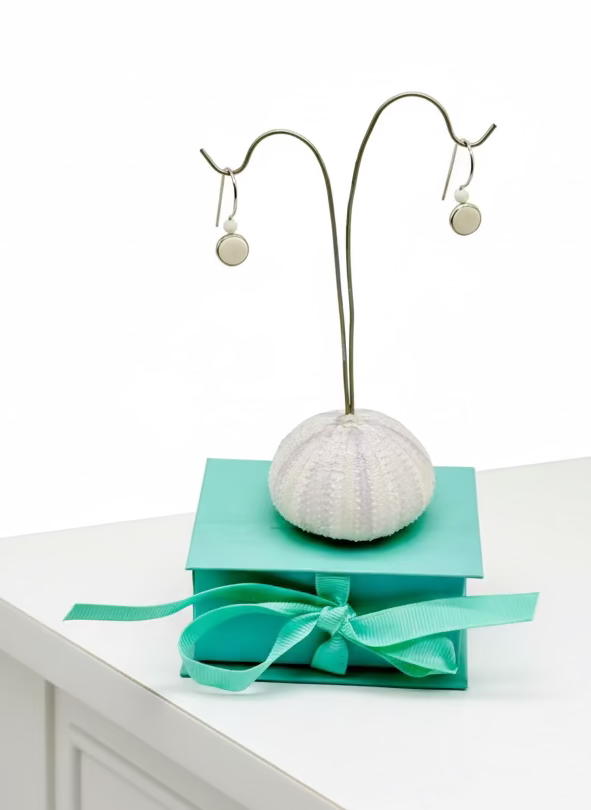 Sterling Silver Mammoth Ivory Earrings