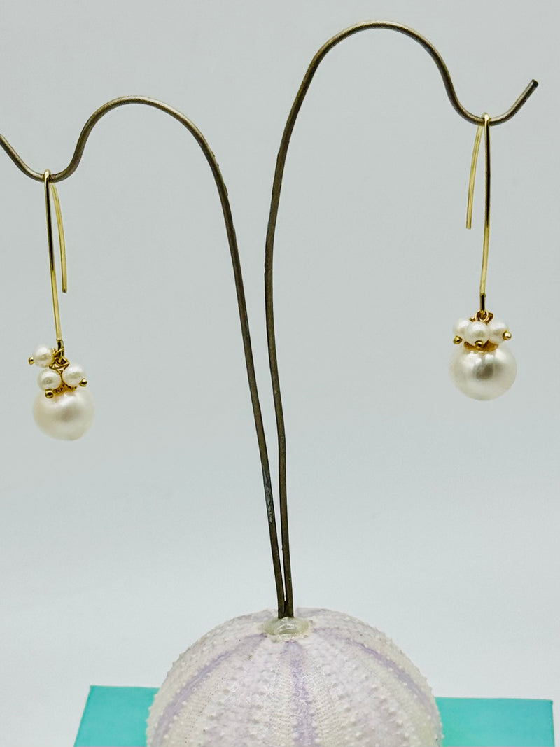 Gold Fill and Freshwater Pearl Earrings