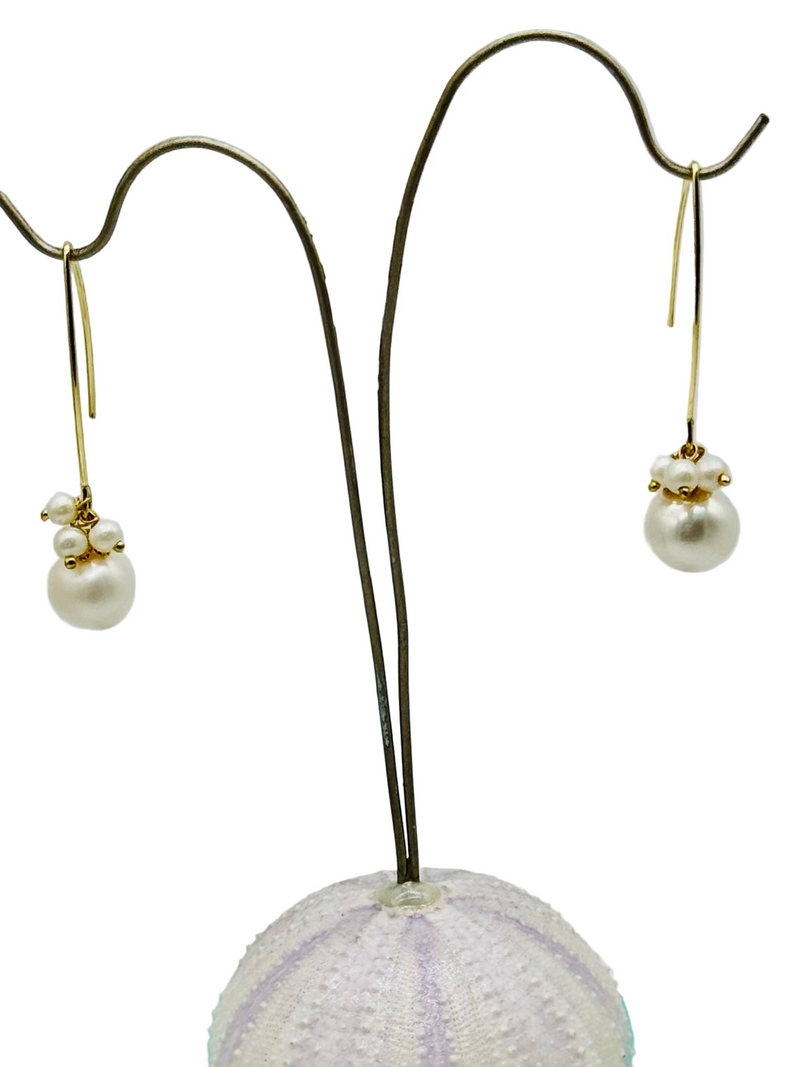 Gold Fill and Freshwater Pearl Earrings