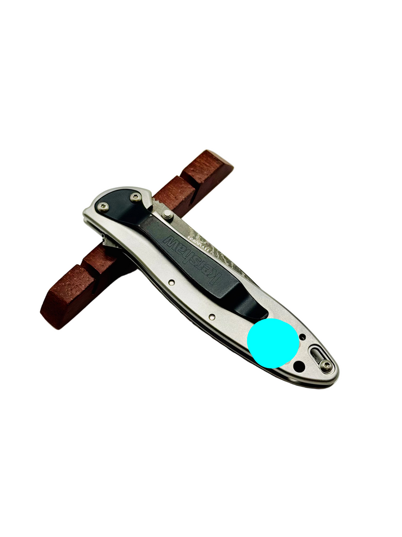 Woolly Mammoth Tooth Kershaw Leek w/Damascus Steel