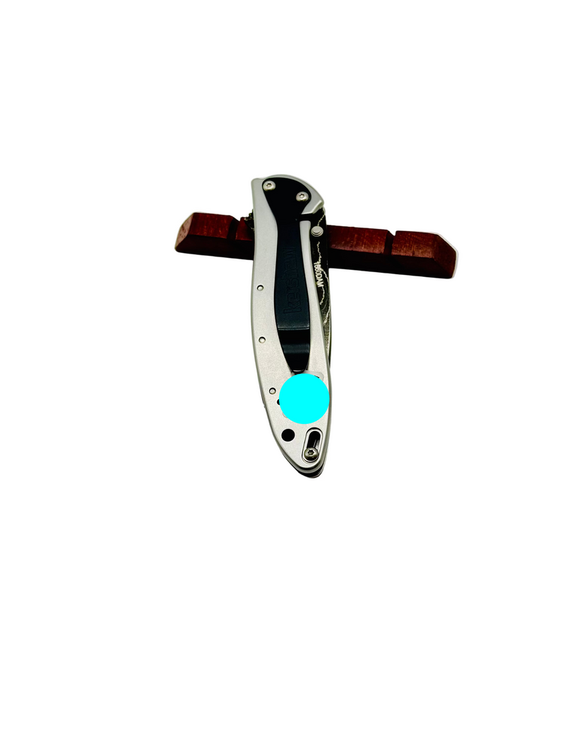 Woolly Mammoth Tusk Kershaw Leek w/Damascus Steel