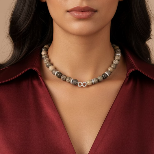 16" Petoskey Stone & Infinity Choker