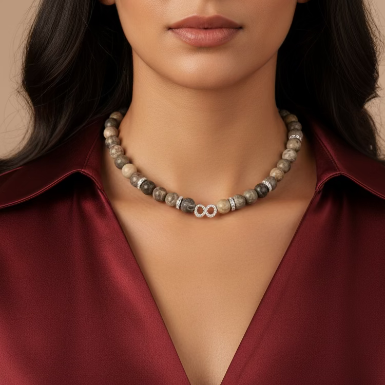 16" Petoskey Stone & Infinity Choker