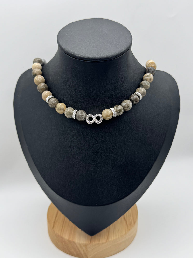 16" Petoskey Stone & Infinity Choker