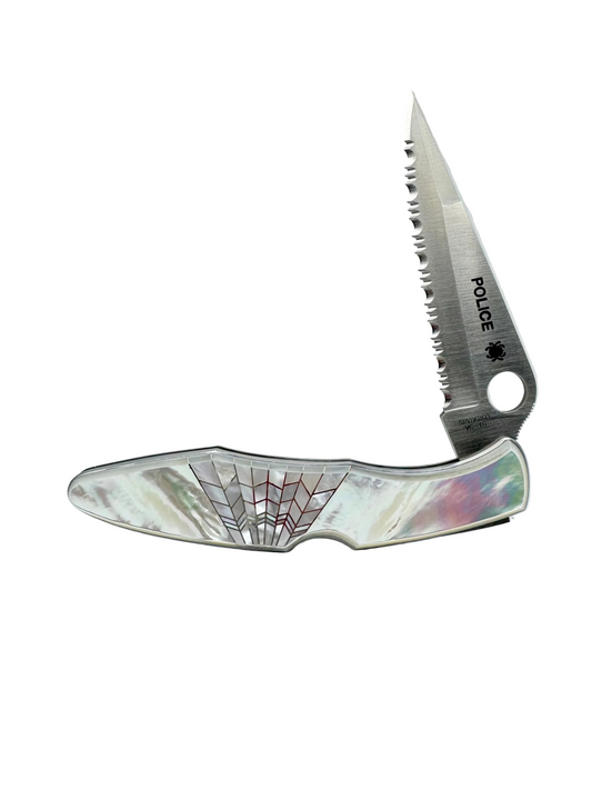 Mother of Pearl, Spyderco Police Model Pocket Knife