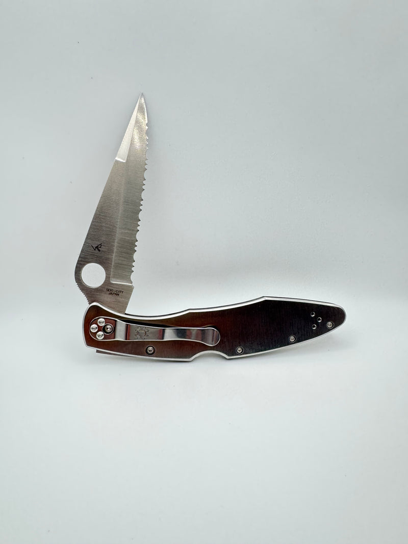 Mother of Pearl, Spyderco Police Model Pocket Knife