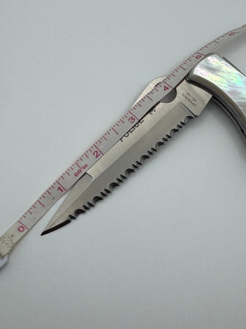 Mother of Pearl, Spyderco Police Model Pocket Knife