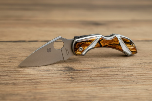 Mammoth Tusk, Mother of Pearl, Syderco Dragonfly pocket knife