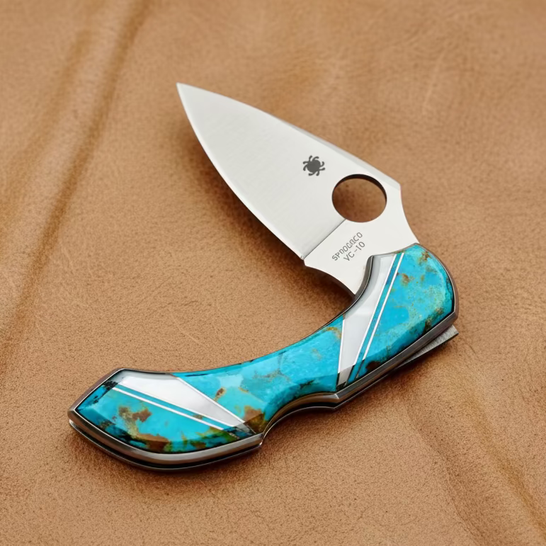 Mother of Pearl, Sypderco Dragonfly, pocket knife
